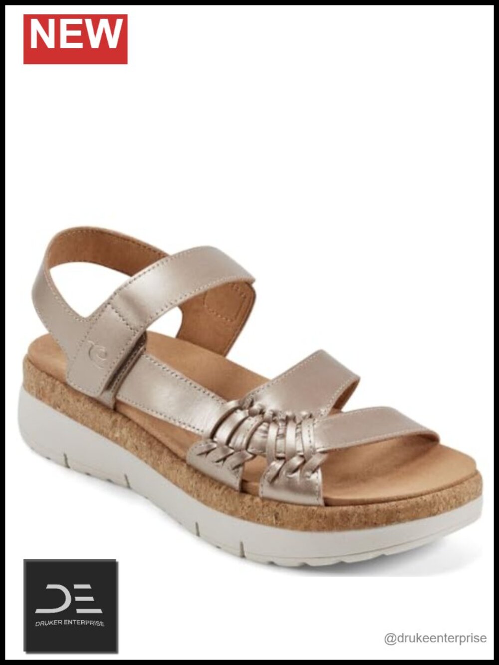 Easy Spirit Women's Casual Sandal with Adjustable Closure & Arch Support